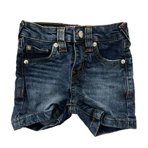 True Religion Denim Blue Jean Shorts Girls Size 3T Casual Stretch Play Date